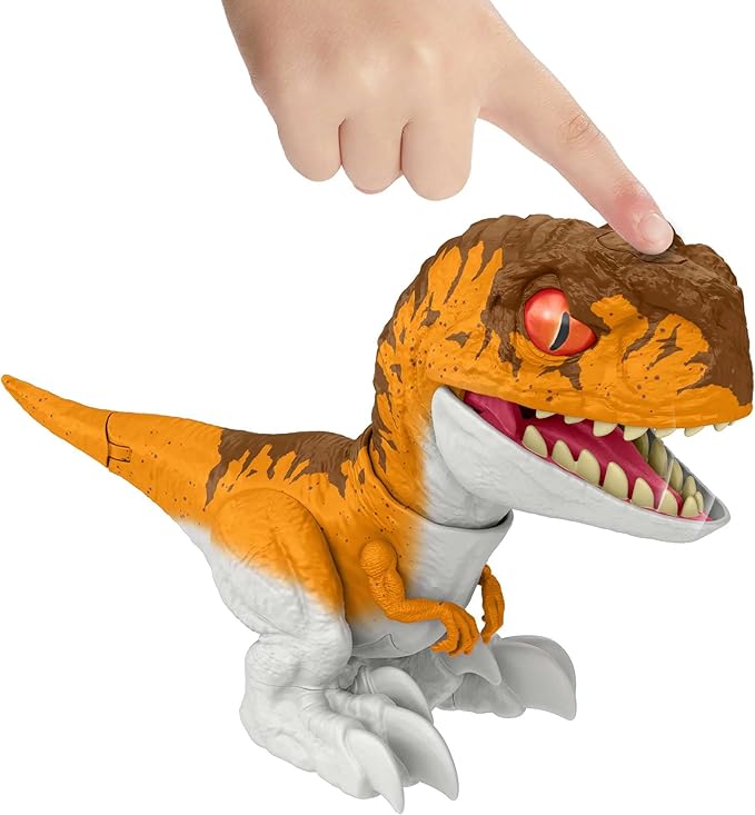 Mattel Jurassic World Dominion Uncaged Rowdy Roars Atrociraptor Tiger Dinosaur Action Figure, Toy with Interactive Motion & Sound - Figurio