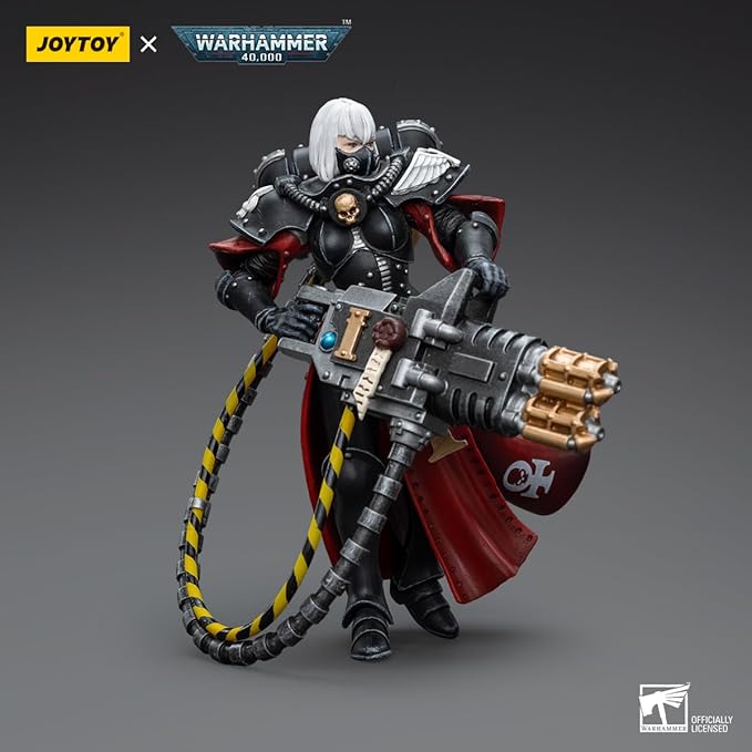 JOYTOY HAPPXYGG Warhammer 40k 1/18 4.7-inch Adepta Sororitas Retributor with Heavy Flamer action figure model toy series - Figurio