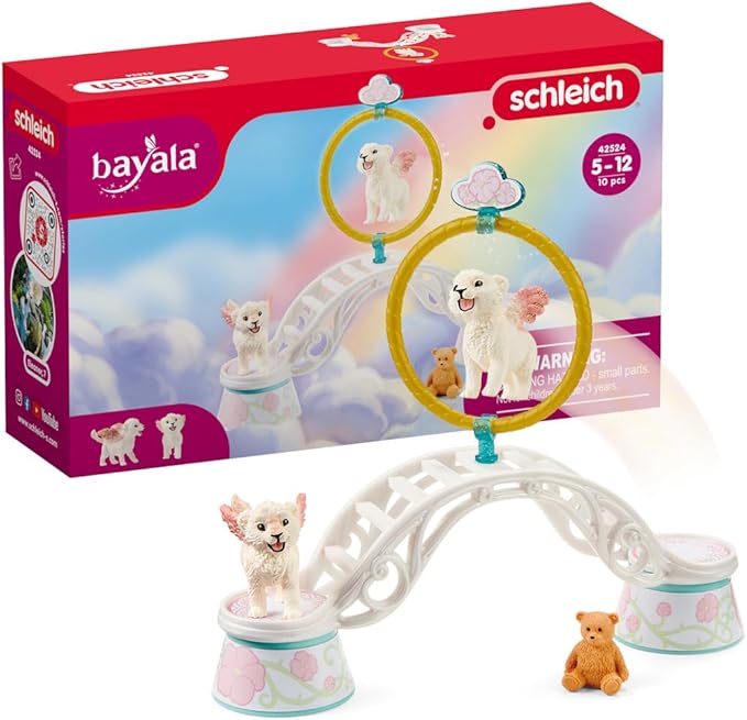 Schleich bayala, Mythical Creature Toys for Kids, Winged Baby Lion Training 9-Piece Playset, Ages 5+ - Figurio