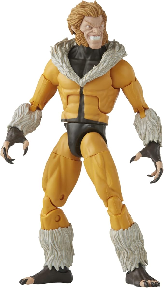 Marvel Legends Series X-Men Sabretooth Action Figure 6-Inch Collectible Toy, 3 Build-A-Figure Part - Figurio