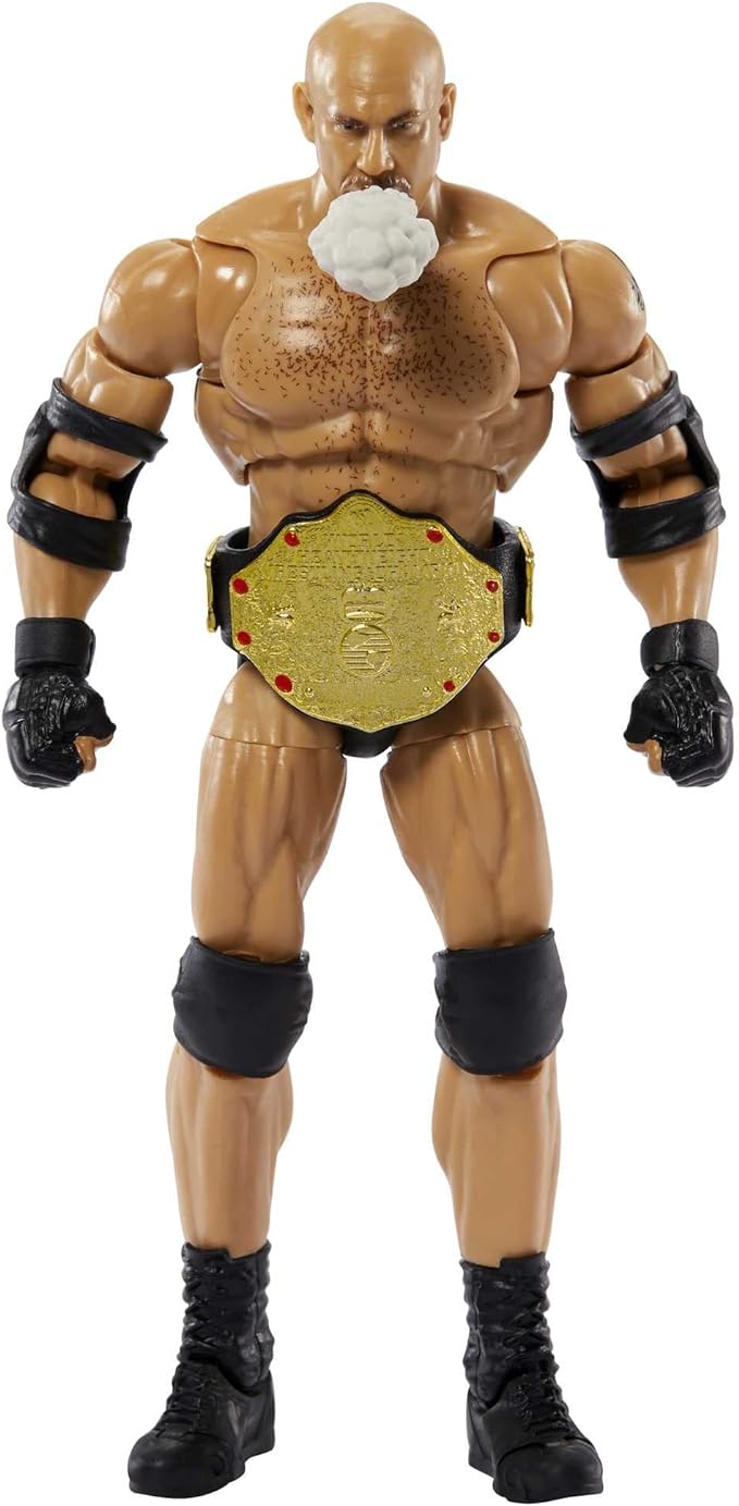 Mattel WWE Ultimate Edition Action Figure & Accessories, 6-inch Goldberg Collectible Set, Swappable Heads & Hands, Entrance Gear & 30 Articulation Points - Figurio