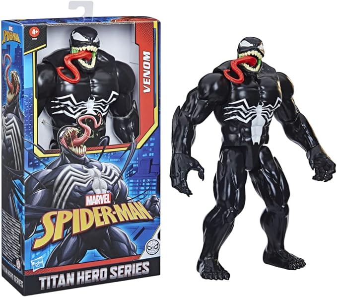 Marvel Titan Hero Series Deluxe Venom Toy 12-Inch-Scale Collectible Action Figure, Kids Ages 4 and Up - Figurio