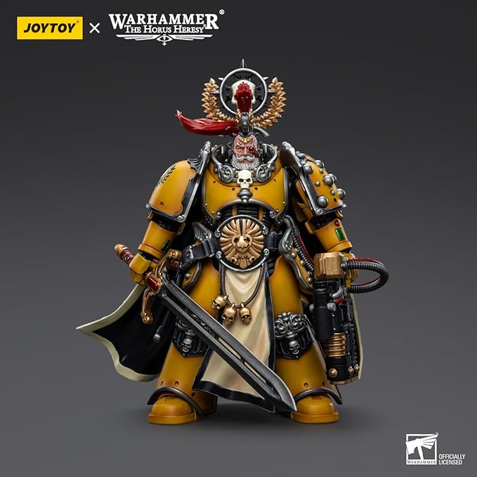 JOYTOY 1/18 Action Figure Warhammer 40,000 Imperial Fists Legion Praetor with Power Sword 4.9inch Movable Model Collectible Figurine - Figurio