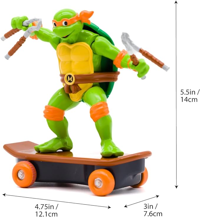 Teenage Mutant Ninja Turtles 5" Sewer Shredders Classic Edition Michelangelo Ages 3+ Shredding Action Figure - Figurio