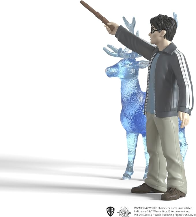 Schleich Wizarding World of Harry Potter 2-Piece Collectible Set with Harry and Harry's Stag Patronus Figurines - Figurio