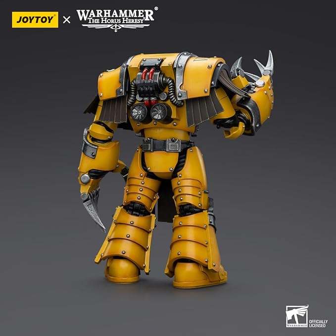 JOYTOY 1/18 Action Figure Warhammer 40,000 Imperial Fists Legion Cataphractii Terminator Squad Legion Cataphractii with Lightning Claws 5''Tall Movable Model Collectible Figurine - Figurio