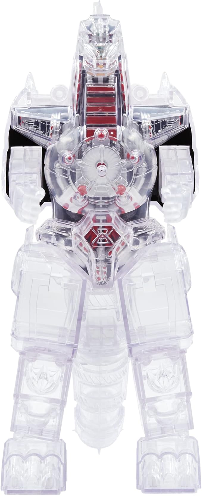 Super7 Super Cyborg Mighty Morphin Power Rangers Dragonzord (Clear) - 11" Power Rangers Action Figure Classic TV Show Collectibles and Retro Toys - Figurio