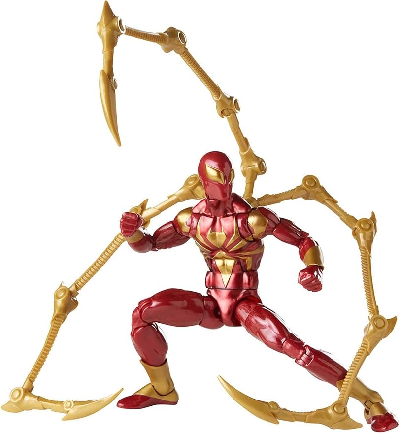 Spider-Man Marvel Legends Series 6-inch Iron Spider Action Figure Toy, includes 2 Accessories - Figurio