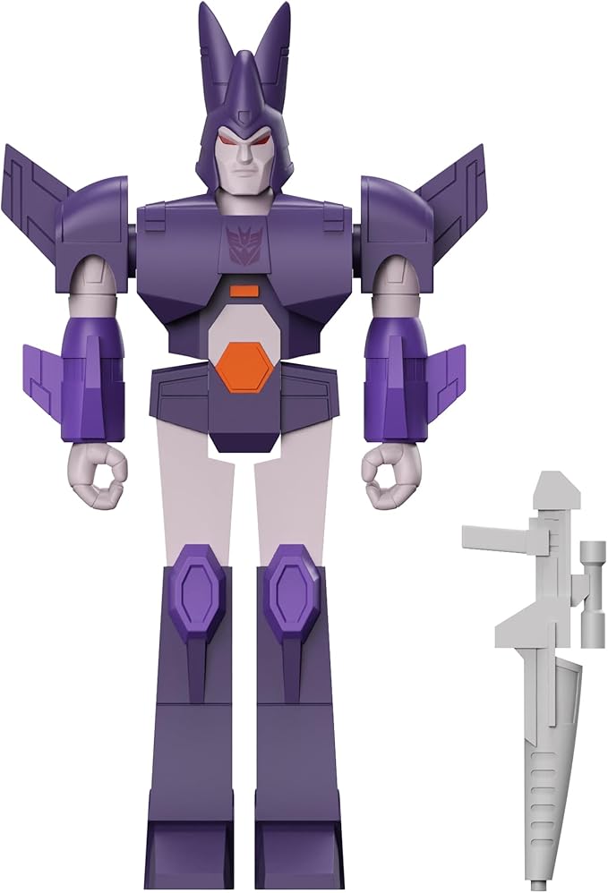 Super7 Transformers Cyclonus - 4" Transformers Action Figure with Accessory Classic Cartoon Collectibles and Retro Toys - Figurio