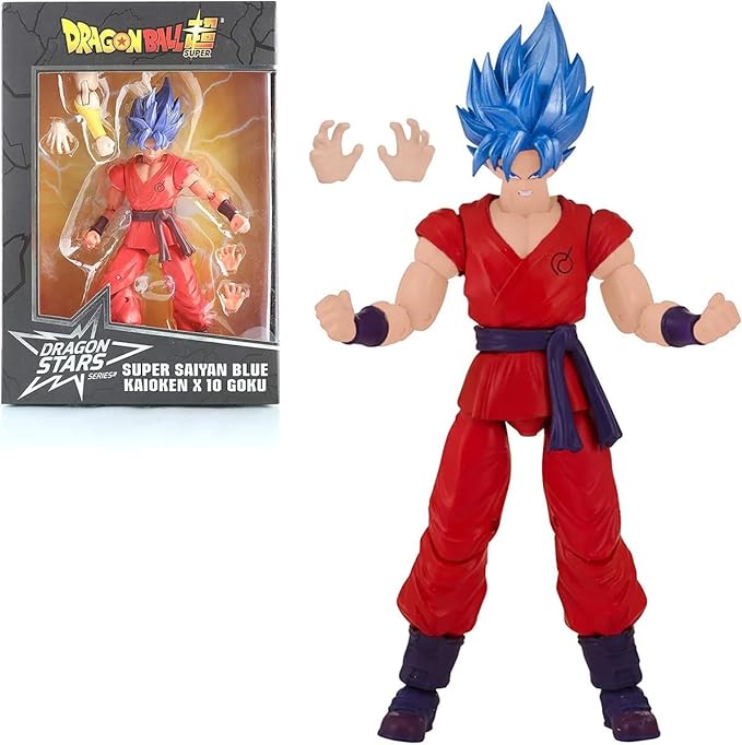 Bandai America - Dragon Ball Super Dragon Stars Super Saiyan Blue Kaioken x10 Goku - Figurio