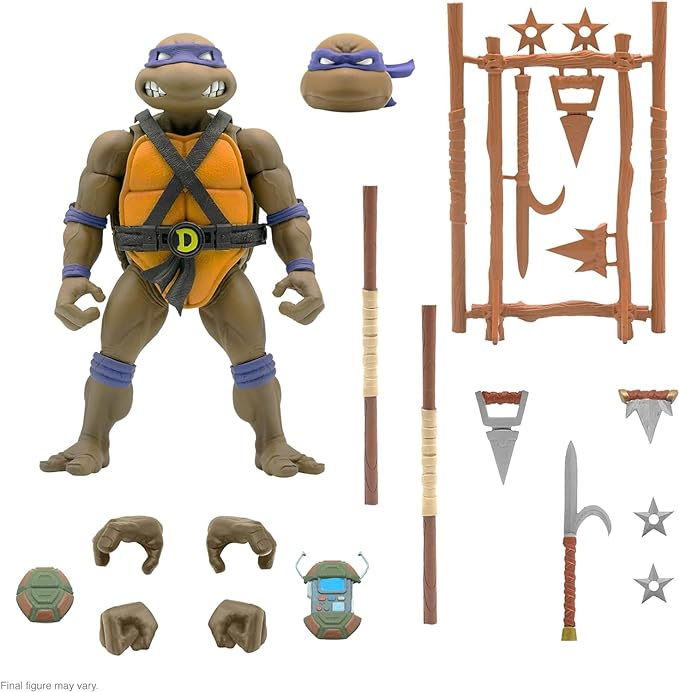 Super7 Teenage Mutant Ninja Turtles Bundle - Michelangelo, Donatello, Leonardo, and Raphael ULTIMATES! 7 in Scale Action Figure - Figurio