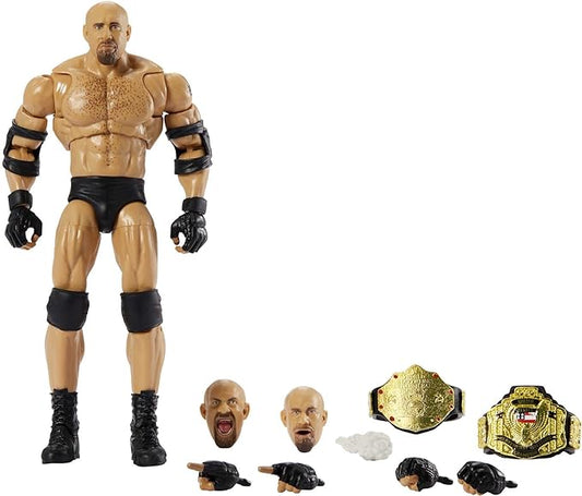 Mattel WWE Ultimate Edition Action Figure & Accessories, 6-inch Goldberg Collectible Set, Swappable Heads & Hands, Entrance Gear & 30 Articulation Points - Figurio