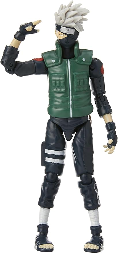 BANDAI Anime Heroes Naruto Action Figure Hatake Kakashi | 17cm Naruto Figure Hatake Kakashi Figure with Extra Hands and Accessories | Naruto Shippuden Anime Figure Action Figures for Boys and Girls - Figurio