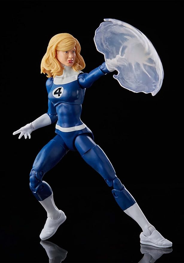 Marvel Legends Series Retro Fantastic Four Marvel's Invisible Woman 6-inch Action Figure Toy, Includes 3 Accessories , Blue - Figurio