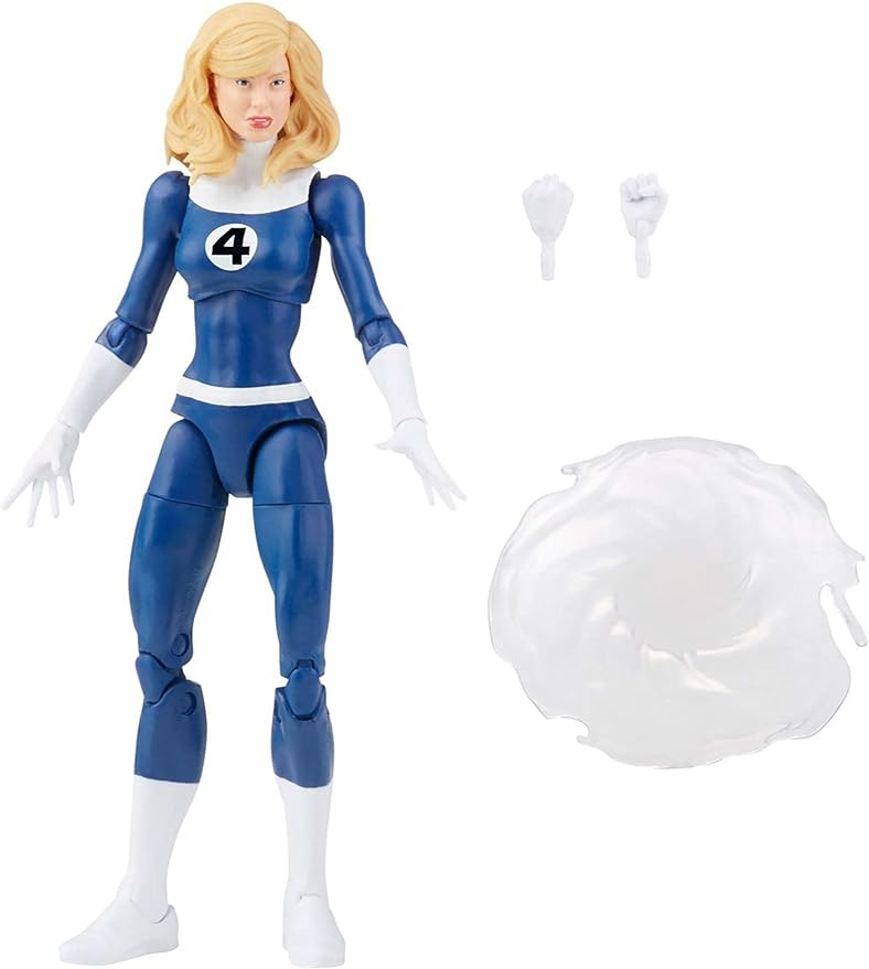 Marvel Legends Series Retro Fantastic Four Marvel's Invisible Woman 6-inch Action Figure Toy, Includes 3 Accessories , Blue - Figurio