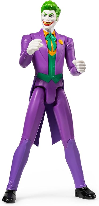 Spin Master Batman Toys Collection Flexible 12 Inch Joker Villain Action Figure for Children Ages 4 and Up - Figurio