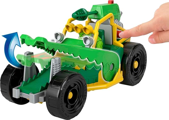 Fisher-Price Imaginext DC Super Friends Toy Killer Croc Figure & Buggy Car with Projectile Launcher for Pretend Play Kids Ages 3+ Years - Figurio