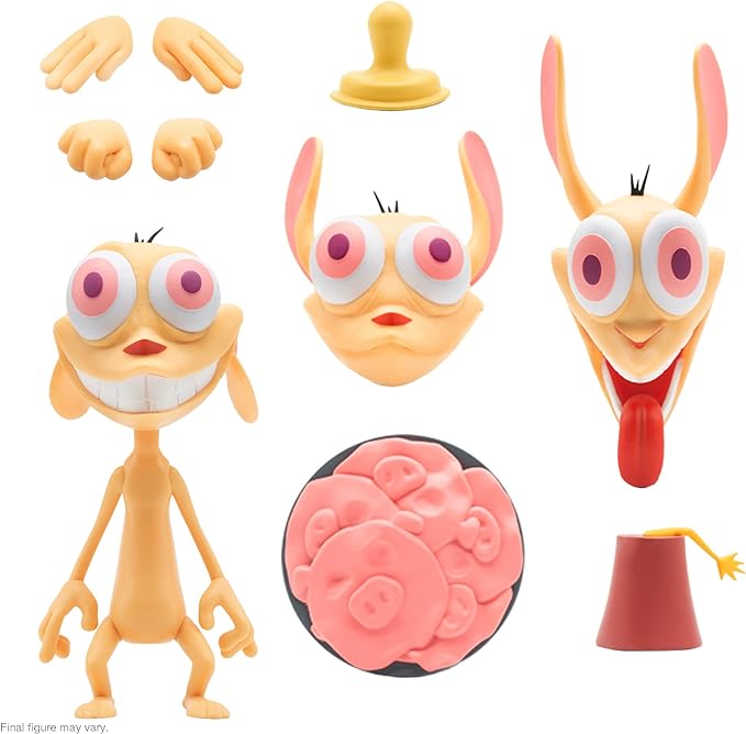 Super7 ULTIMATES! Ren - 7" Ren and Stimpy Action Figure with Accessories Classic Cartoon Collectibles and Retro Toys - Figurio