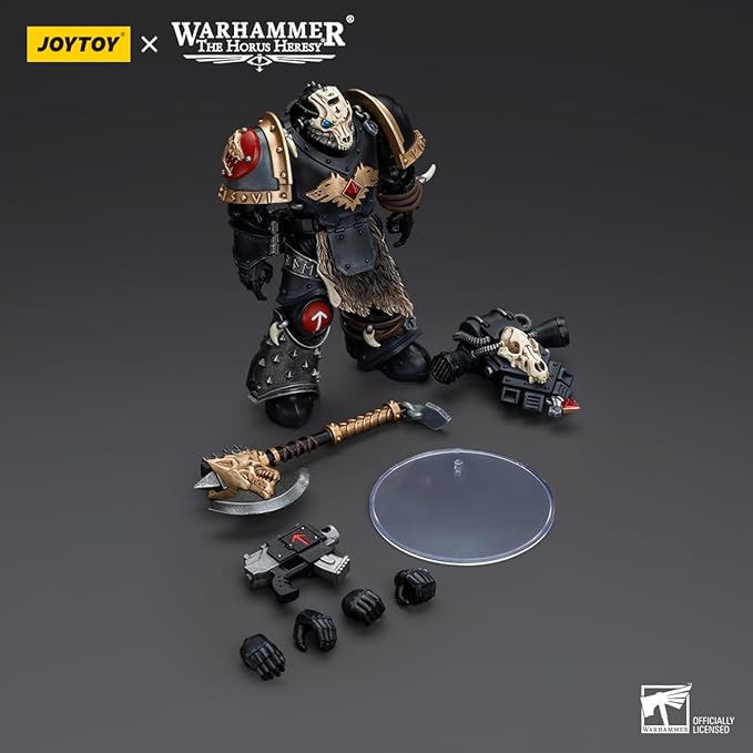 JOYTOY Warhammer 40K Space Wolves Deathsworn Pack Deathsworn 4, 1:18 Scale Action Figure Mecha Joy Toy Collection Model 4.8 inch - Figurio