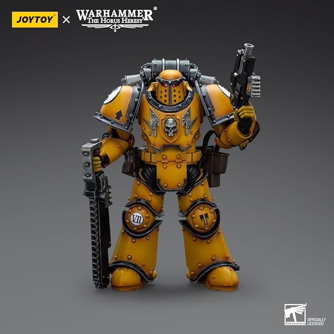 JOYTOY Warhammer 40,000 1/18 Action Figure Imperial Fists Legion MkIII Despoiler Squad Legion Despoiler with Chainsword 4.8inch Collectible Action Figures Kits - Figurio