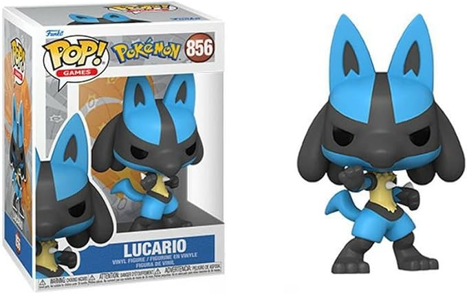 Pokemon - Lucario Pop! Vinyl Figure (Bundled with Compatible Pop Box Protector Case) Multicolored 3.75 inches - Figurio