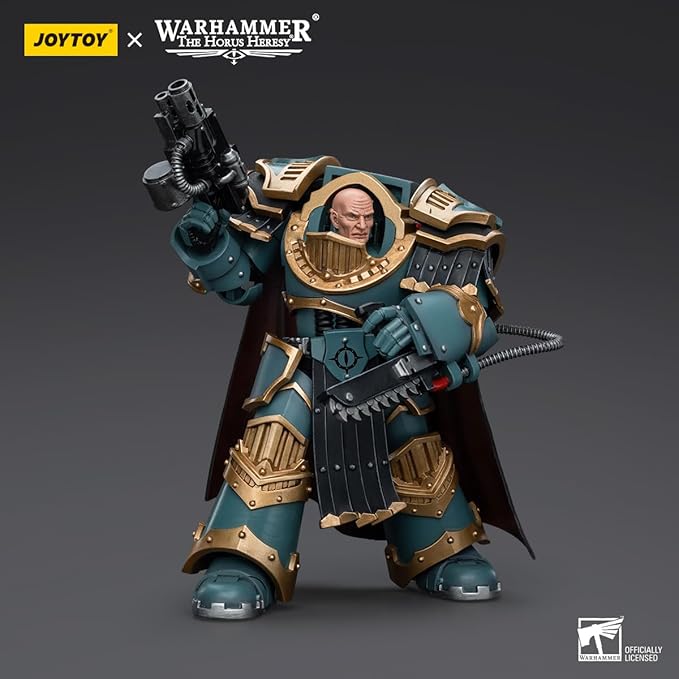 JOYTOY 1/18 Action Figure Warhammer 40k Sons of Horus Legion Praetor in Cataphractii Terminator Armour 5''Tall Movable Model Collectible Figurine - Figurio