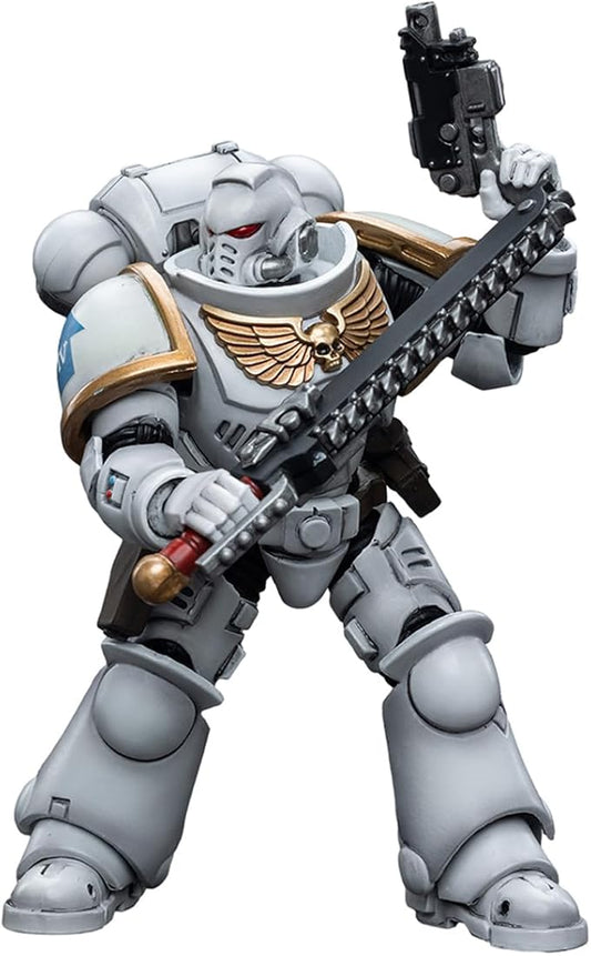 JOYTOY 1/18 Warhammer 40,000 Action Figures Space Marines White Consuls Intercessors 1 Collection Model - Figurio