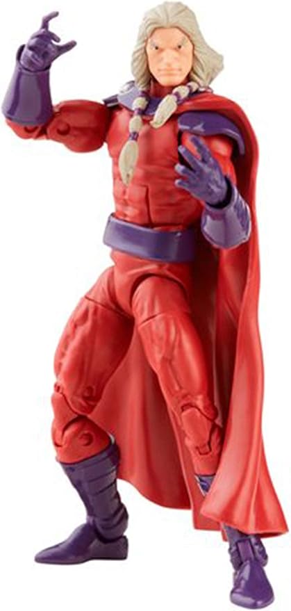 Marvel Legends Series 6-inch Scale Action Figure Toy Magneto, Premium Design, 1 Figure, and 5 Accessories , Red - Figurio