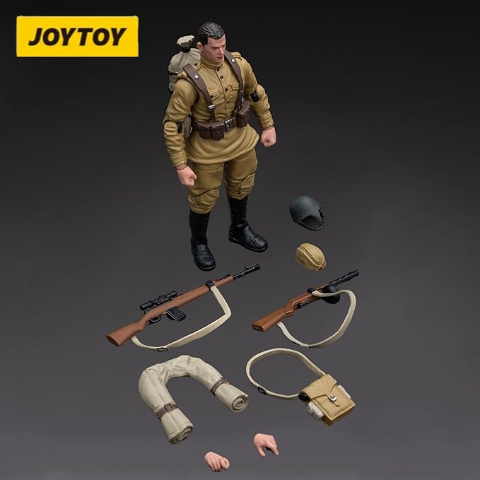 JOYTOY 1/18 Action Figures WWII Soviet Infantry Anime Collection Models Birthday Gift - Figurio