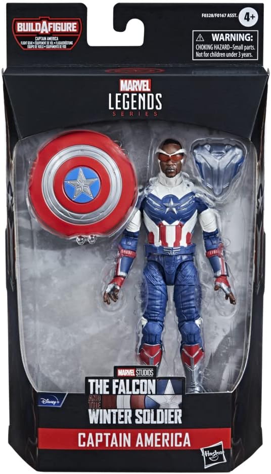 Avengers Hasbro Marvel Legends Series 6-inch Action Figure Toy Captain America: Sam Wilson Premium Design and 2 Accessories, for Kids Age 4 and Up - Figurio