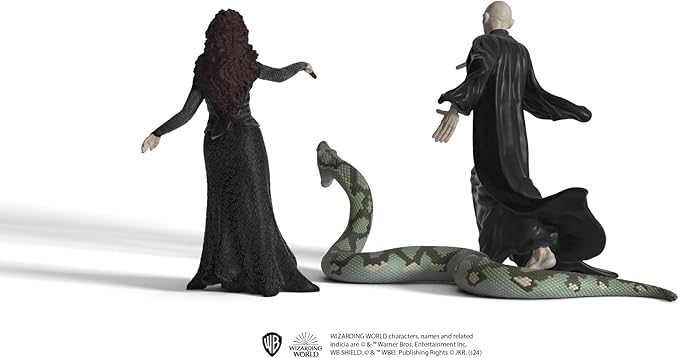 Schleich Wizarding World of Harry Potter 3-Piece Collectible Set with Voldemort, Nagini and Bellatrix Lestrange Figurines - Figurio