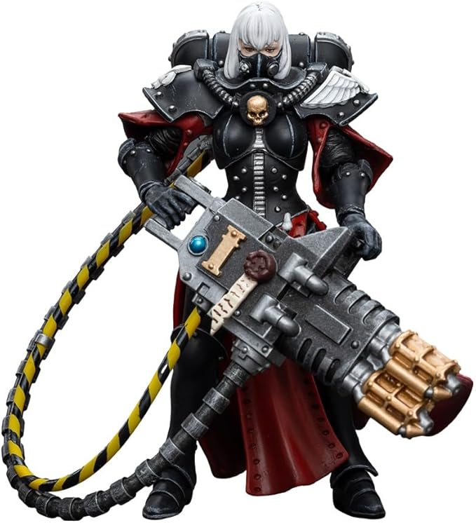 JOYTOY HAPPXYGG Warhammer 40k 1/18 4.7-inch Adepta Sororitas Retributor with Heavy Flamer action figure model toy series - Figurio