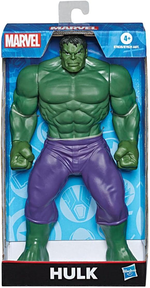 Marvel Hulk Toy 9.5-inch Scale Collectible Super Hero Action Figure, Toys for Kids Ages 4 and Up - Figurio