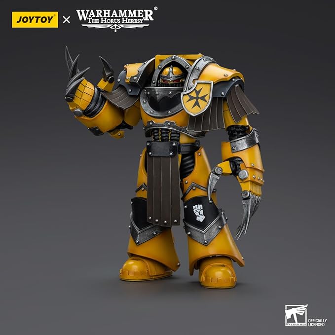 JOYTOY 1/18 Action Figure Warhammer 40,000 Imperial Fists Legion Cataphractii Terminator Squad Legion Cataphractii with Lightning Claws 5''Tall Movable Model Collectible Figurine - Figurio