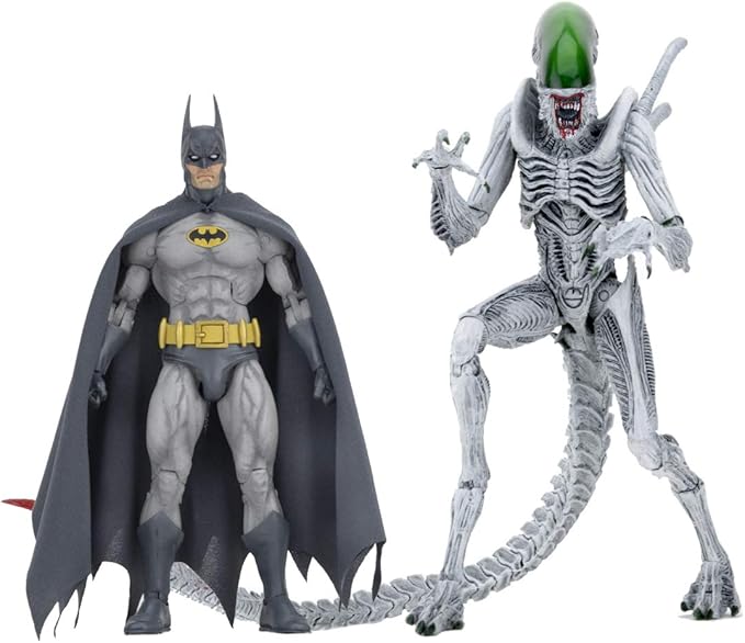 NECA Batman/Aliens – 7” Scale Action Figures – Batman and “Joker” Alien 2-Pack - Figurio