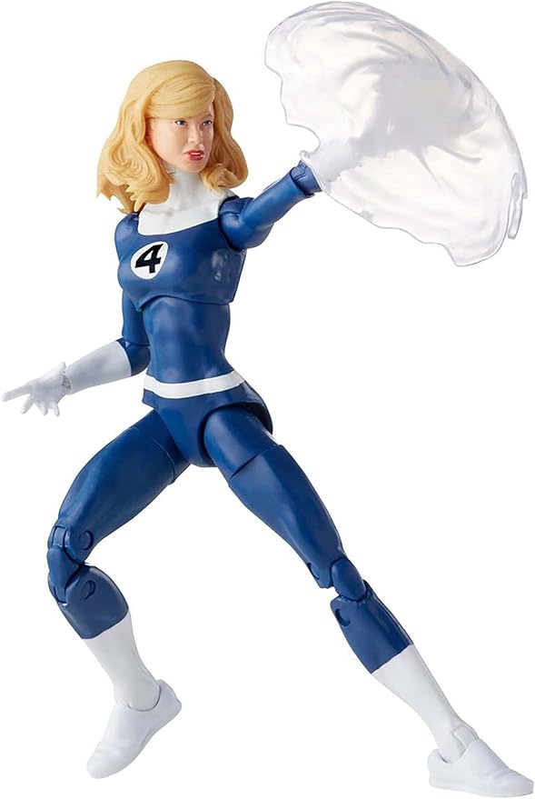 Marvel Legends Series Retro Fantastic Four Marvel's Invisible Woman 6-inch Action Figure Toy, Includes 3 Accessories , Blue - Figurio