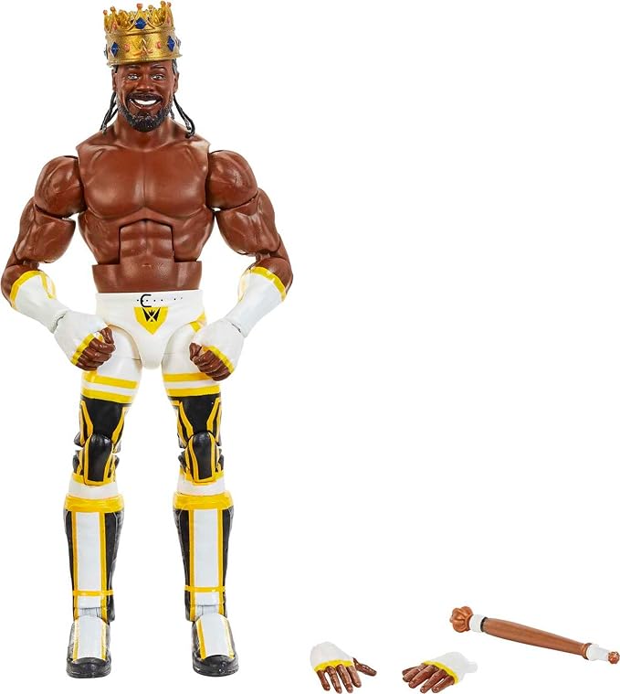 Mattel WWE King Woods Elite Collection Action Figure, Deluxe Articulation & Life-like Detail with Iconic Accessories, 6-inch - Figurio