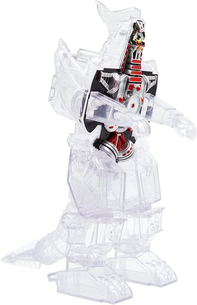 Super7 Super Cyborg Mighty Morphin Power Rangers Dragonzord (Clear) - 11" Power Rangers Action Figure Classic TV Show Collectibles and Retro Toys - Figurio