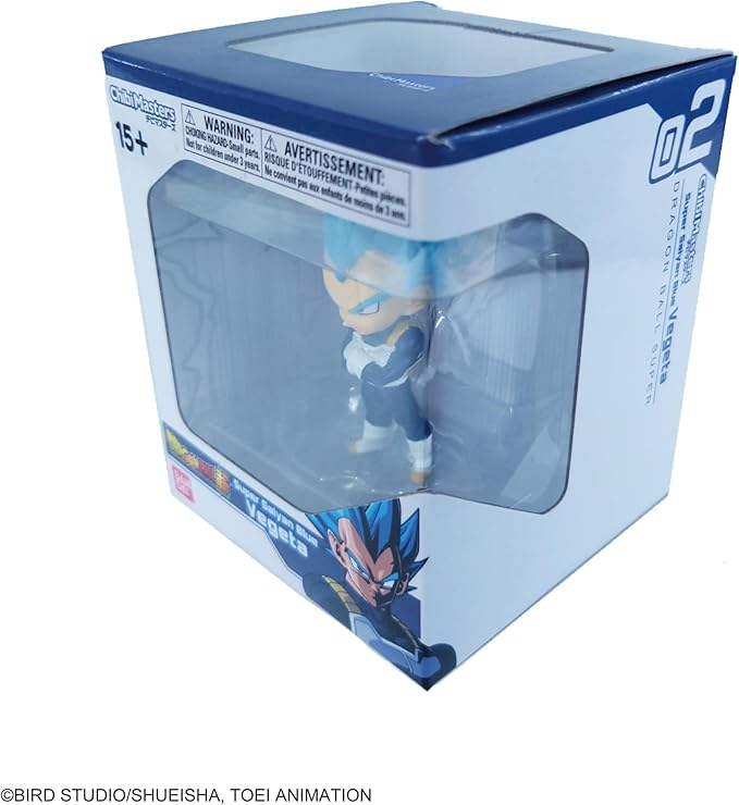 BANDAI Chibi Masters Dragon Ball: Super Saiyan Blue Vegeta - Figurio