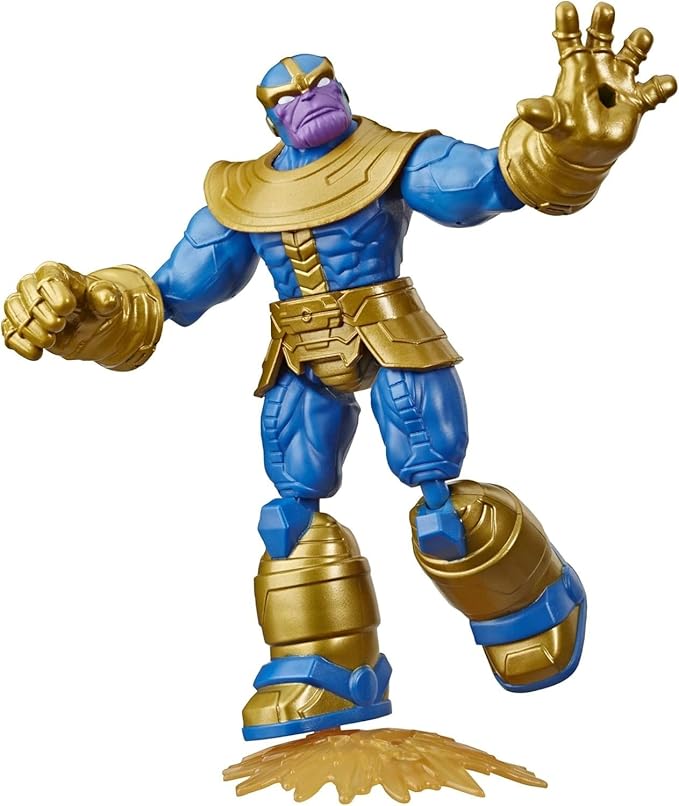 Avengers Marvel Bend and Flex Action Figure Toy, 6-Inch Flexible Thanos Figure, Includes Blast Accessory, for Kids Ages 4 and Up - Figurio