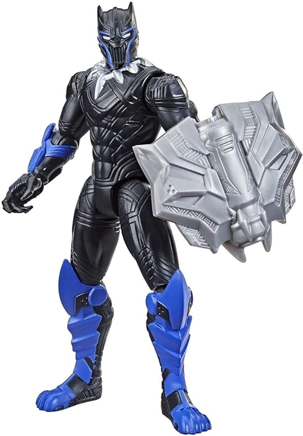 Avengers Marvel Mech Strike 6-inch Scale Action Figure Toy Black Panther with Compatible Mech Battle Accessory, for Kids Ages 4 and Up - Figurio