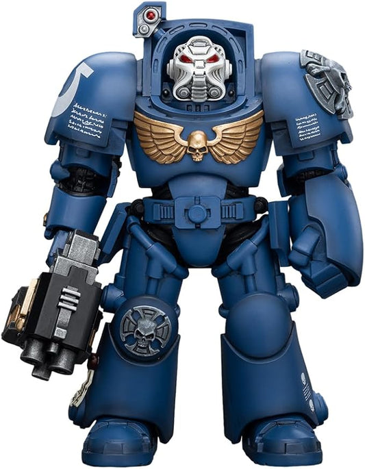 JOYTOY Warhammer 40,000 1/18 Action Figure Ultramarines Terminator Squad Terminator with Storm Bolter Collection Model Birthday Gifts - Figurio