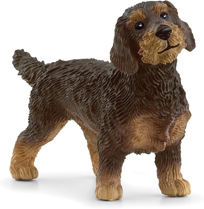 Schleich Farm World New 2024 Farm Animal Toy Wire Haired Dachshund Dog Toy Figurine - Figurio