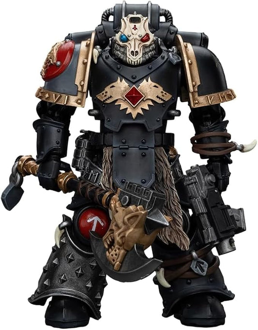 JOYTOY Warhammer 40K Space Wolves Deathsworn Pack Deathsworn 4, 1:18 Scale Action Figure Mecha Joy Toy Collection Model 4.8 inch - Figurio