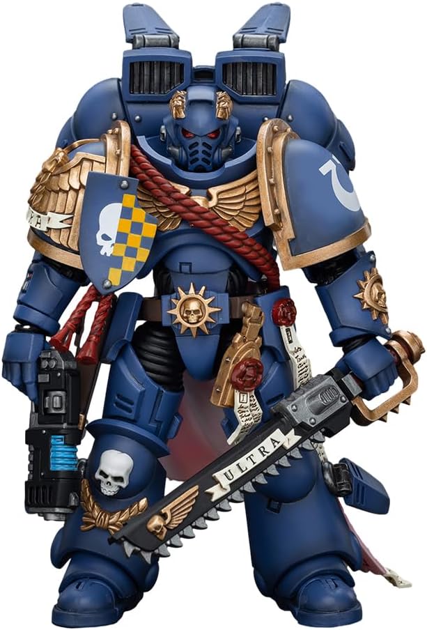 JOYTOY Warhammer 40,000 1/18 Action Figure Ultramarines Captain with Jump Pack Collection Model Birthday Gifts - Figurio