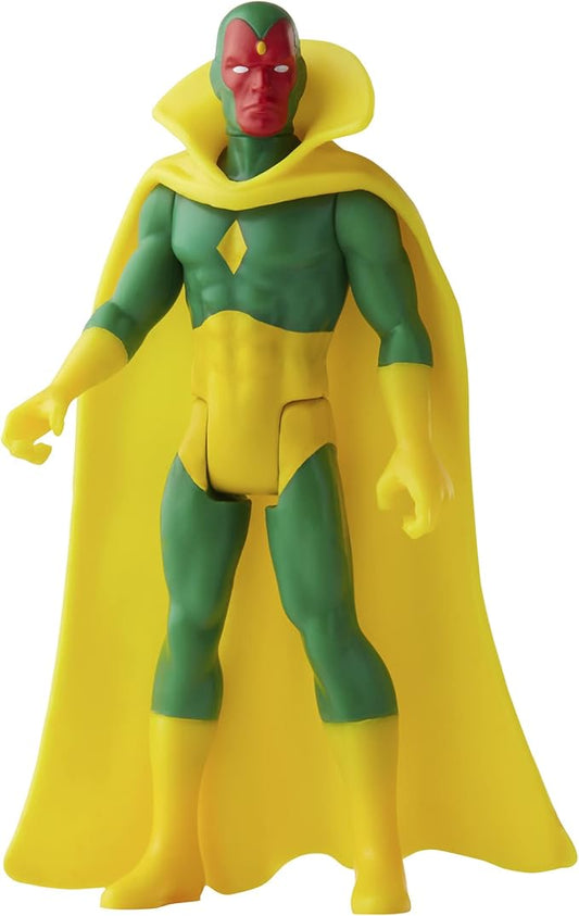 Marvel Hasbro Legends 3.75-inch Retro 375 Collection Vision Action Figure Toy, Yellow - Figurio