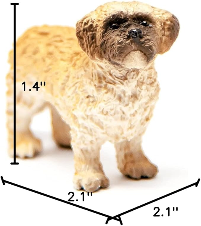 Schleich Farm World, Animal Toys for Kids, Shih Tzu Malteser Mix User Voted Animal Figurine, Ages 3+ - Figurio