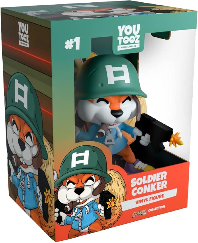 Youtooz Soldier Conker 3.9" Vinyl Figure, Official Licensed Collectible from Conkers Bad Fur Day Video Game, by Youtooz Conkers Bad Fur Day Collection - Figurio