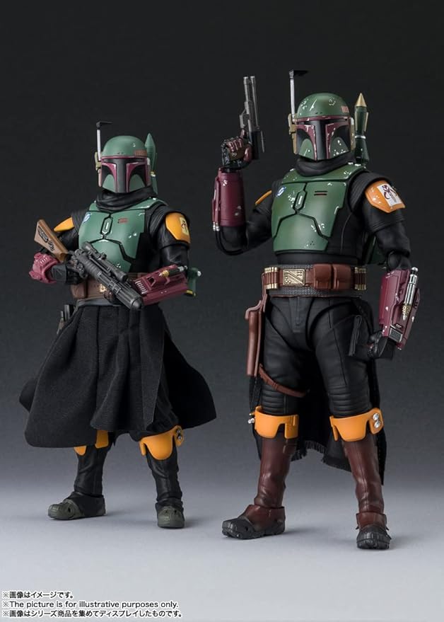 S.H. Figuarts Boba Fett (Star Wars: The Book of Boba Fett) Approx. 6.1 inches (155 mm), AVS, PVC & Fabric, Pre-Painted Action Figure - Figurio