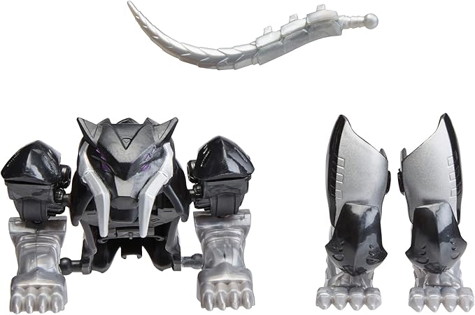 Marvel Mech Strike Mechasaurs, 4-Inch Black Panther with Sabre Claw Action Figures, Super Hero Toys for Kids Ages 4 and Up - Figurio